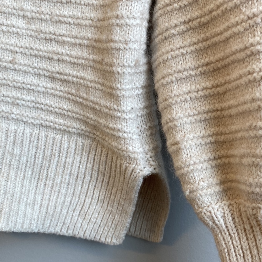 Madewell Ruffle Mock Neck Pullover Sweater in Cotton-Merino - Picture 6 of 7
